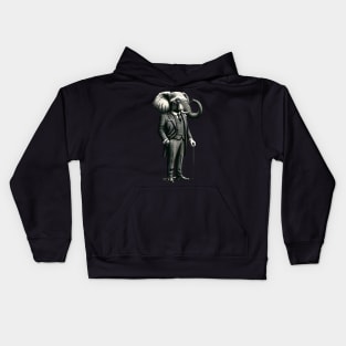 Dapper Elephant Wearing A Three-Piece Suit Kids Hoodie